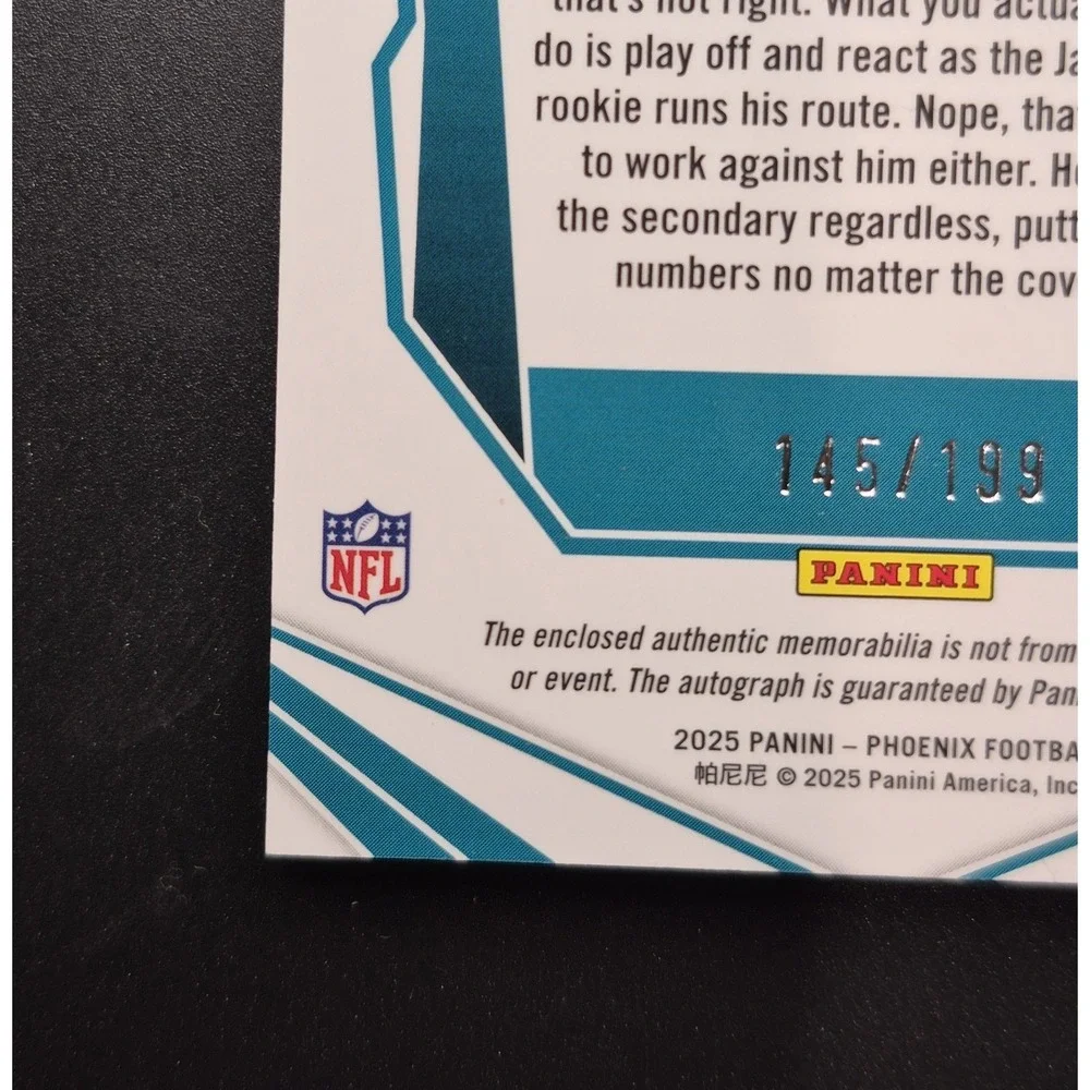 2025 Panini Phoenix Rookie Patch Auto Travis Hunter Bronze Pandora #RPS-THR /199